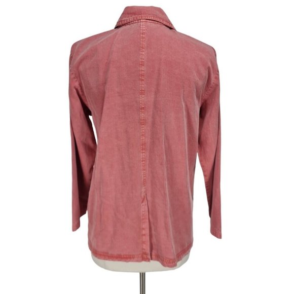 NANNETTE KELLER Womens 2 Piecs Chambray Pant Set Top Size M Pant Size S Pink E7P - Picture 7 of 12